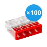 Multipack 100x Wago 2273-204  Connecteur | 4 Câble Connexion