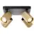 Brilliant Marty Plafonnier Aluminium Sablonneux Noir Dorée 20W 1400lm - 830 Blanc Chaud | Incl. 4x GU10