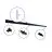 Bright Choice Rail Set 1-Fase 2 Meter Zwart | incl. Eindkap, Voedingsconnector en I-Verbindingsstuk