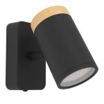 Eglo Wandlamp Consuma Zwart, Bruin | Geschikt voor GU10