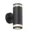 Nordlux Birk Wandlamp Aluminium Zwart | IP44 - Geschikt voor 2x GU10