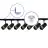 Bright Choice Complete Set 1-Fase Rail L 1,5 x 1,5 Meter Zwart | incl. 7x Spot + GU10 2700K 3W Dimbaar + Eindkap, Voedingsconnector en L -Verbindingsstuk