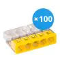 Multipack 100x Wago 2273-205 Lasklem Verbindingsstuk| 5 Kabel Aansluiting