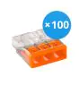 Multipack 100x Wago 2273-203 Lasklem Verbindingsstuk | 3 Kabel Aansluiting