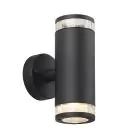 Nordlux Birk Wandlamp Aluminium Zwart | IP44 - Geschikt voor 2x GU10
