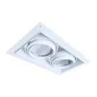 Noxion Inbouw Spot Zonder frame Pro 2x AR111 Kantelbaar Wit | Zaagmaat 314x164mm - G53 Fitting